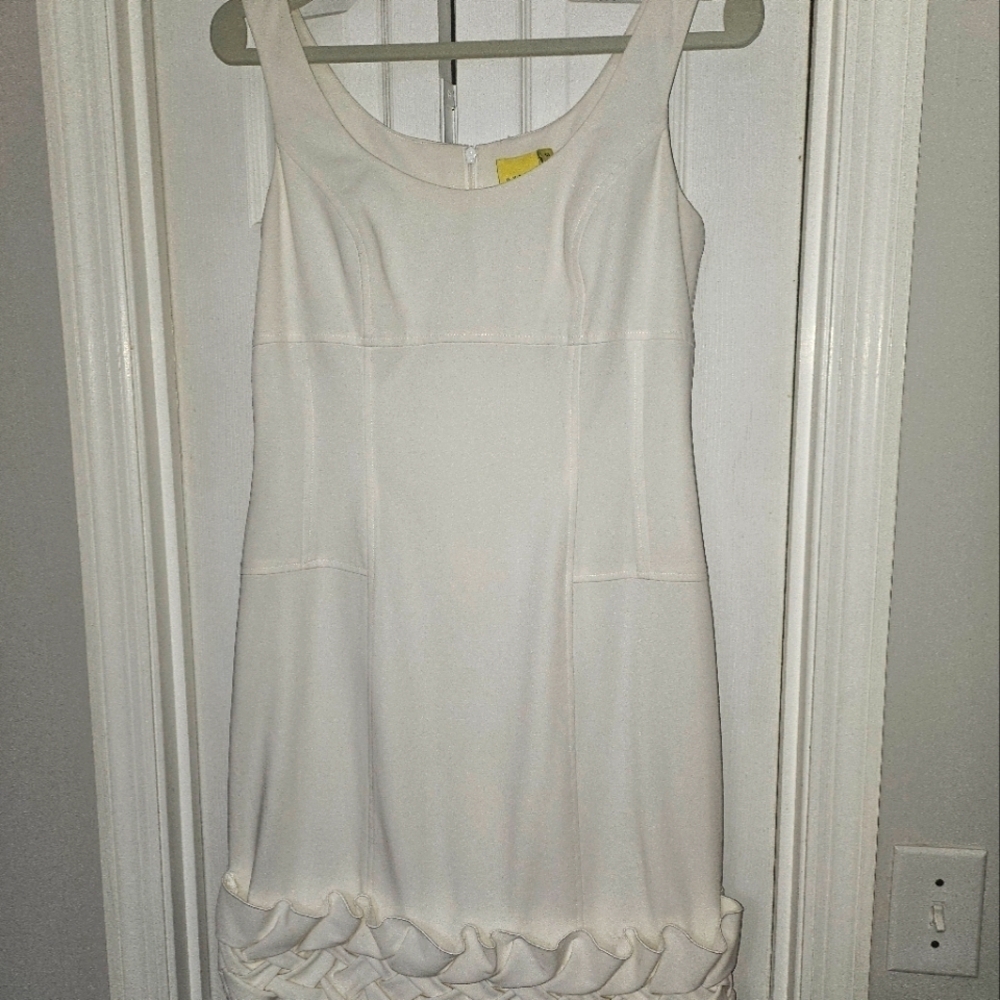 Aysha fully lined cream colored cocktail dress